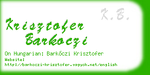 krisztofer barkoczi business card